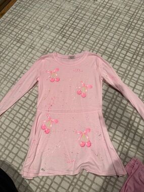 Firehouse girls long sleeve dress with cherrys